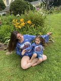 Blue Tie Dye Shirt w/Leopard Print Pumpkin (FP1012) (KIDS)