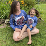 Blue Tie Dye Shirt w/Leopard Print Pumpkin (FP1012) (KIDS)