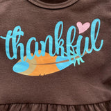 "Thankful" Feather Brown & Teal Pant Set-sparkledots-sparkledots