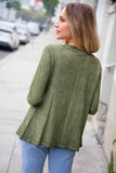 OLIVE LACE AND CROCHET ROUND NECK SMOCK