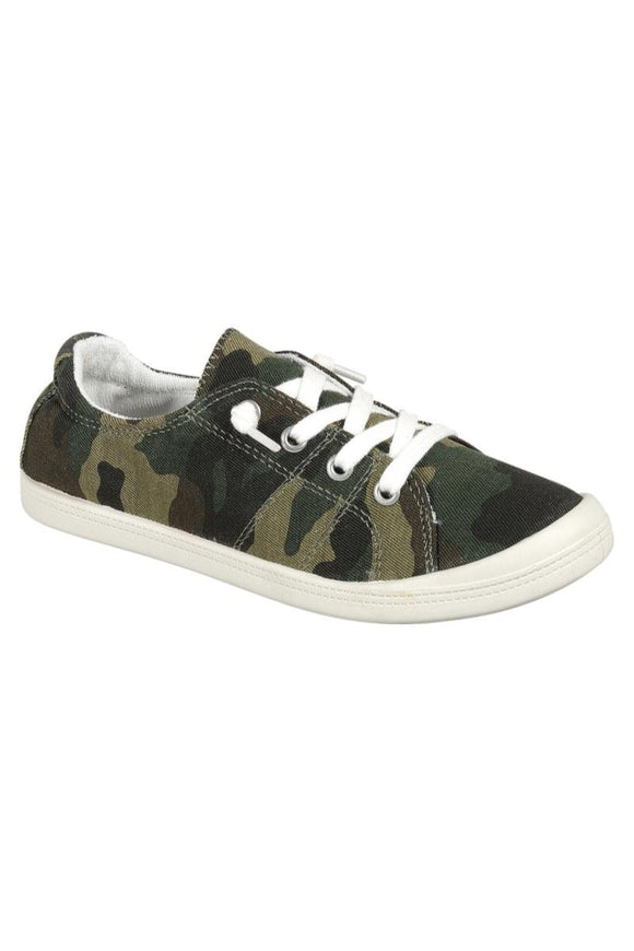 Camo Slip On Lace Shoes