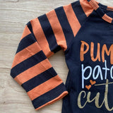 Black 'n Orange Pumpkin Patch Cutie Striped Tie Top (Fall 2021071093)-sparkledots-sparkledots