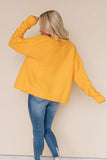 Yellow Open Front Chunky Knit Cardigan