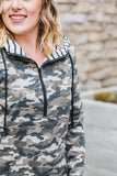 Camo and Stripes HalfZip Hoodie