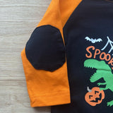 SPOOKYSAURUS Dino Romper w/Elbow Patches (FSP1083)