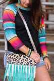 Colorful Serape Striped Long Sleeve Top