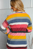 Multi Stripe Crew Neck Hacci Sweater