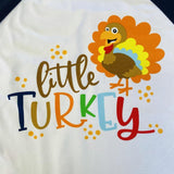 Little TURKEY Shirt w/Navy Sleeves (Fall 2021071075)