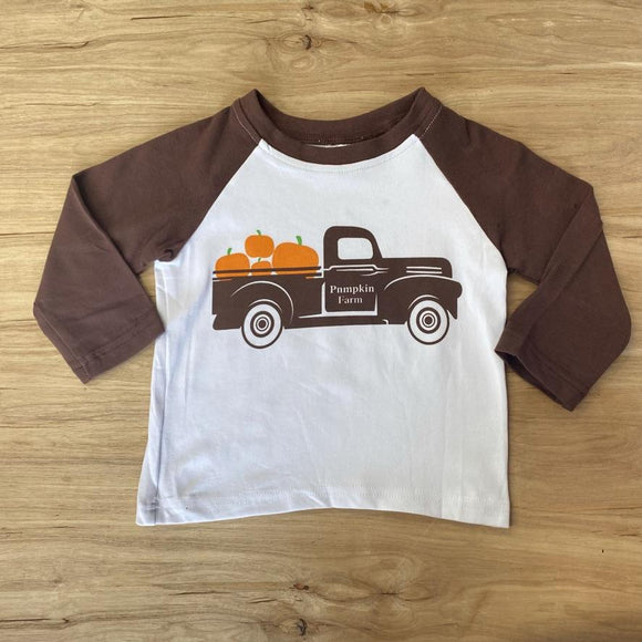 Brown Pumpkin Truck Farm Delivery Tee (Fall 2021071057)