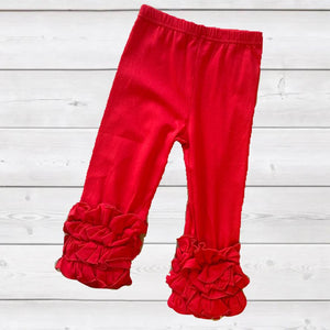 Red Ruffle Bottom Pants (HOL 2109100)-sparkledots-sparkledots