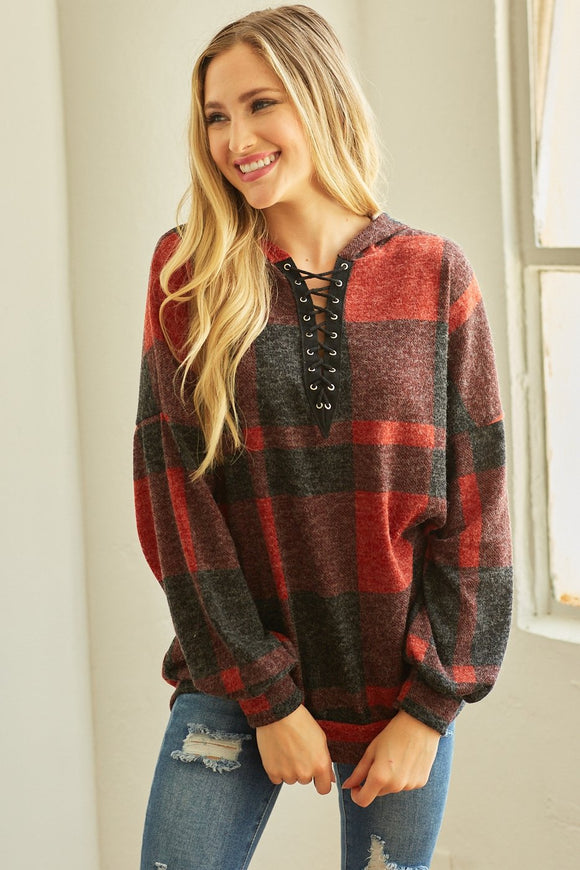 Plaid Keep Me Played Sweater