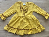 Lovely Goldenrod Ruffle Dress (Fall 2021081017)-sparkledots-sparkledots