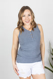 Addison Henley Tank - Denim