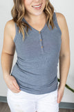 Addison Henley Tank - Denim