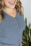 Addison Henley Tank - Denim