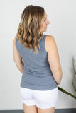 Addison Henley Tank - Denim