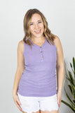 Addison Henley Tank - Heathered Lavender