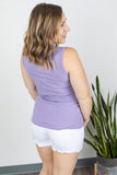 Addison Henley Tank - Heathered Lavender