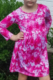 Pink & White Tie Dye ComfyCute Dress