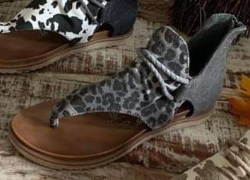 Gray Leopard Angelika Sandal