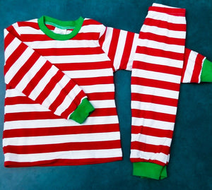 Red Striped Loungewear-sparkledots-sparkledots