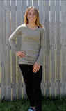 Grey Thermal Size Ruched Tunic