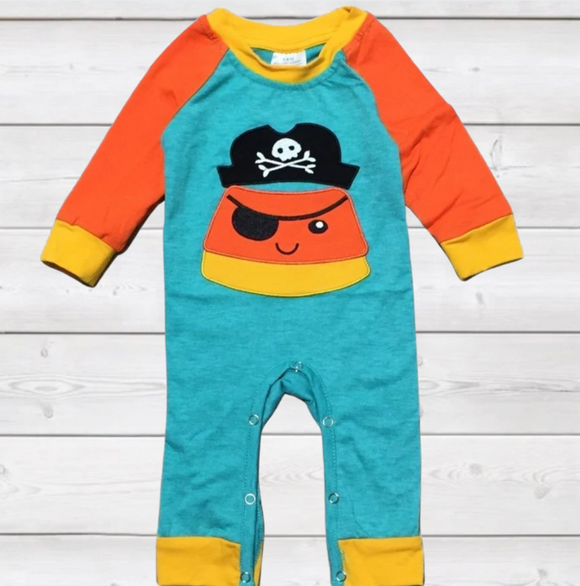 Yarrrrrr Matey, I'm a Candy Corn! Halloween Romper (FSP2012)