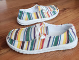 Shilah Striped Slip On Boat Shoes