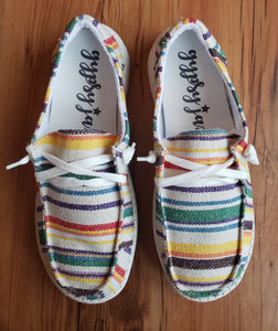 Shilah Striped Slip On Boat Shoes