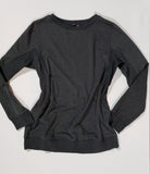 Charcoal Grey  Wash Pullover Sweatshirt