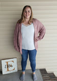 Mauve Sweater Cardigan