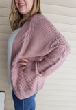 Mauve Sweater Cardigan