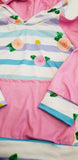 Pink and Blue Floral Striped (ComfyCute Loungewear Set)-sparkledots-sparkledots