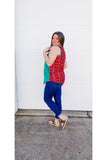 Brittany Aztec tank in turquoise