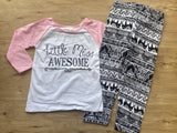 Little Miss Awesome Legging Set (MYS 2021083011)-sparkledots-sparkledots