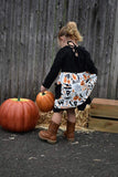 Black Button Accent Halloween Dress - With Pockets! (FSP1425)