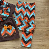 Blue, Brown, & Orange Chevron Pumpkins Scarf Outfit (Fall 2021071097)