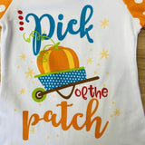 PICK of the PATCH Shirt w/Orange 'n White Polka Dot Ruffled Sleeves (Fall 2021071071)