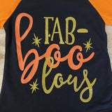 Fab-Boo-Lous Top w/Orange Ruffled Sleeves (Fall 2021071042)