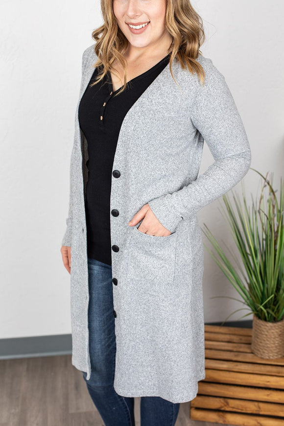 Colbie Cardigan - Light Heather Grey