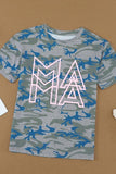 Metallic Rose Gold Ink MAMA Modern Camo Tee