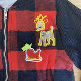 Red 'n Black Buffalo Plaid Deer Zip Jacket (HOLIDAY 2021070061)