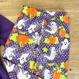 Pumpkin Patch Ghosts Purple Top w/Matching Pants 'n Scarf (Fall 2021071062)