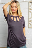 Charcoal Cut Out Panel Design Top