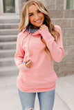 Ampersand Ave Pink Denim Striped Double Hood