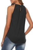 Black Crochet Patchwork Flowy Tank