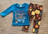 Love Fall the Most Blue/Brown Autumn Legging Outfit (Fall 2021081006)-sparkledots-sparkledots