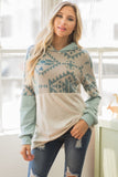 Rachael`s Sage Aztec Hoodie