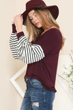 PLUM CRISS CROSS CHEST TOP