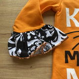 Are You Kitten Me Right Meow? Black/Orange Damask Outfit (Fall 2021071092)